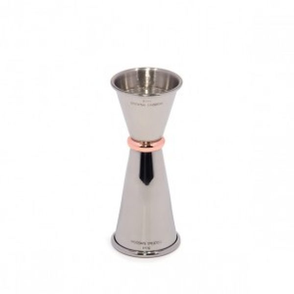 Japanese Style Jigger 25/50ml SS Mirror, Copper Ring