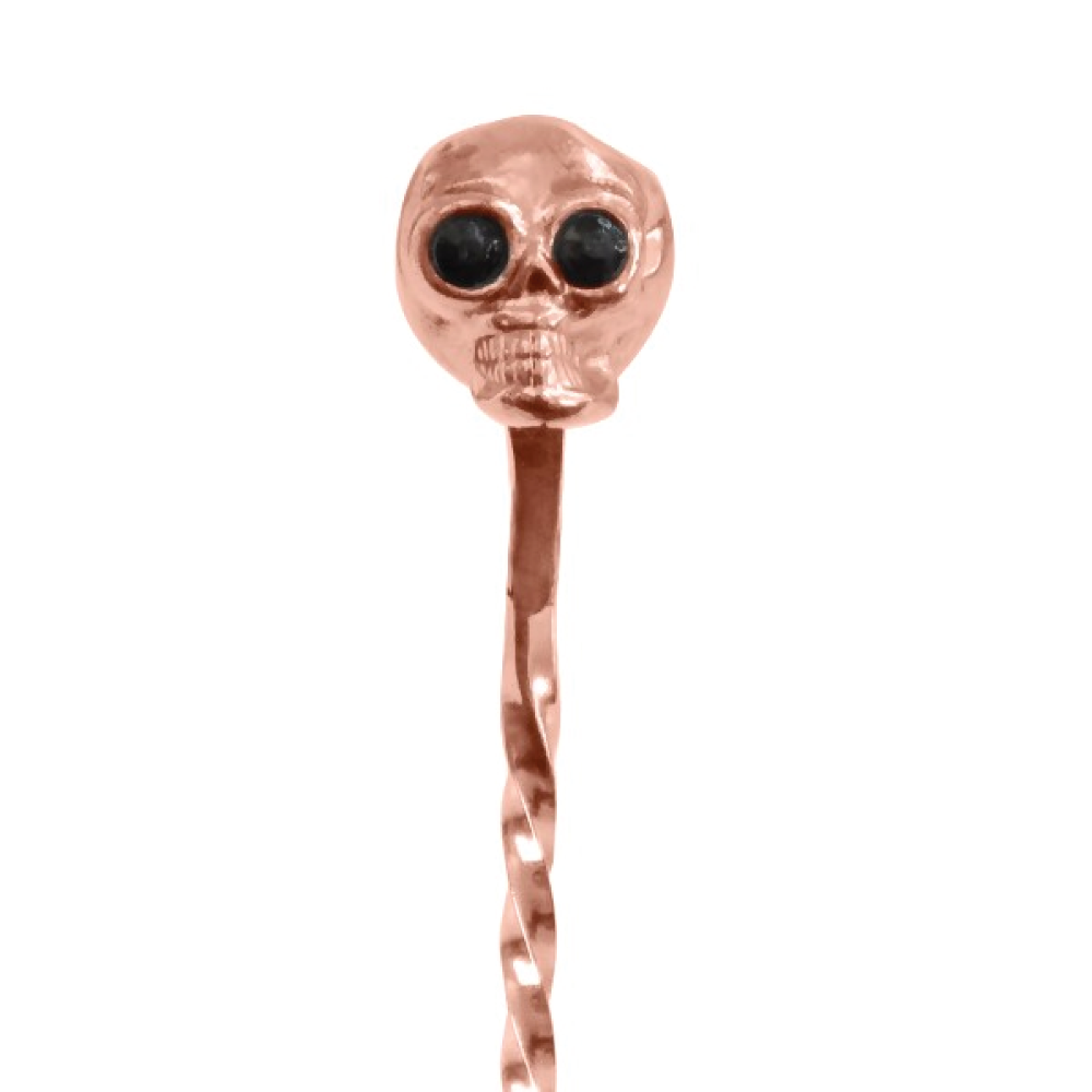 skull barspoon copper