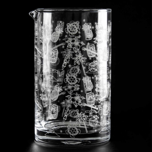 Tiki Style Mixing Glass